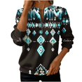thumbnail image 1 of YUGYXL Women's V-Neck Loose Fit Long Sleeve Tops Plus Size Floral Printed Half-Zip Sweatshirt Spring Fashion Cozy Shirts D Multicolor Sweatshirt XXL, 1 of 5