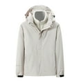thumbnail image 1 of YUGYXL Women's Winter Outdoor Coats Trendy Ski 3-in-1 Snow Outwear Jeckrt with Hoodie Plus Size Waterproof Windbreaker Detachable Windproof Raincoat Today 2025 White,XXXL, 1 of 6