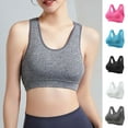 thumbnail image 1 of YUGYXL Women's Wireless Comfort Bra Full Coverage Lace Bras Seamless Lift v Neck Everyday Bras Lift and Support Sports Bra Gift for Wife Gray,M, 1 of 5