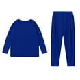 thumbnail image 1 of YUGYXL Womens 2 Piece Sweatsuits Daily Sport Sets Solid Color Elastic Waist Long Pants Active Gym Outfits Blue M, 1 of 6