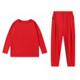 thumbnail image 1 of YUGYXL Womens 2 Piece Sweatsuits Daily Sport Sets Solid Color Elastic Waist Long Pants Active Gym Outfits Red S, 1 of 6