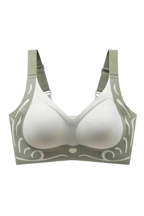 Womens Bras Wireless Fashion Push Up Wireless Bras Colorblock Soft Everyday Bra with Adjustable Straps Mint Green XXXL