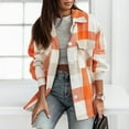 thumbnail image 1 of YUGYXL Womens Button Down Shirt Casual Plaid Shirts Jacket Soft Comfy Lapel Knitwear Fashion Lightweight Boyfriend Outwear Gift for Mom, 1 of 6