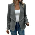 thumbnail image 1 of YUGYXL Womens Fall Winter Wool Blend Casual Business Blazer Jacket Lapel Collar Dressy Work Coat Fashion Trendy Cardigan Gray XXL, 1 of 9
