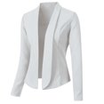 thumbnail image 1 of YUGYXL Womens Long Sleeve Blazer Jacket Notch Lapel Dressy Suit Jackets Casual Solid Color Open Front Cardigan Lightweight Work Office Blazers Gift for Wife White,XXL, 1 of 4