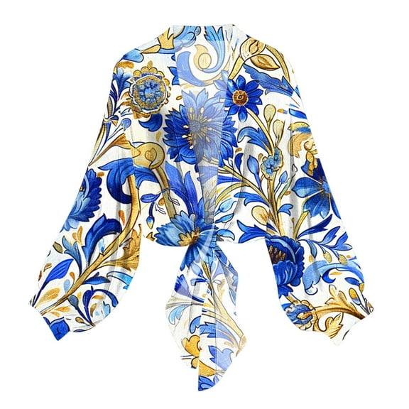 YUGYXL Womens Open Front Print Cardigans Long Sleeve Soft Drape Fall Cardigan Elegant Chiffon Cardigan Tops B Multicolor XXL