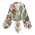 thumbnail image 1 of YUGYXL Womens Open Front Print Cardigans Long Sleeve Soft Drape Fall Cardigan Elegant Chiffon Cardigan Tops Multicolor XXL, 1 of 6