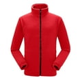 thumbnail image 1 of YUGYXL Womens Polar Fleece Zip Up Jacket Lightweight Thermal Outdoor Recreation Coat With Pockets Soft Solid Color Outwaer Gift for Family Red,M, 1 of 6