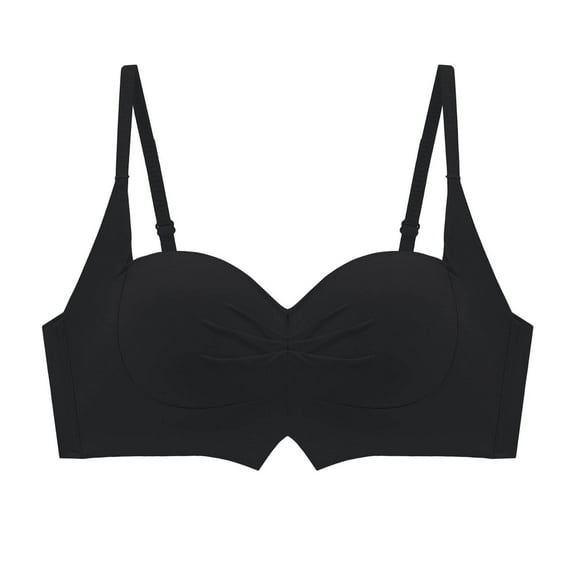 YUGYXL Womens Push Up Bras No Underwire Comfort Full Coverage Bras Lightweight Breathable Everyday Bralettes Black 38
