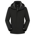thumbnail image 1 of YUGYXL Womens Ski Jackets Casual Thermal 3-in-1 Hood Windbreaker Winter Plus Size Detachable Outerwear Snow Outdoor Windproof Coats Today Black,M, 1 of 5