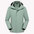 thumbnail image 1 of YUGYXL Womens Ski Jackets Casual Thermal 3-in-1 Hood Windbreaker Winter Plus Size Detachable Outerwear Snow Outdoor Windproof Coats Today Mint Green,M, 1 of 5