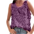thumbnail image 1 of YUGYXL Womens Sparkly Sequins Tank Tops Sleeveless Sparkly Cami Sequin Shiny Tank Top for Party Wedding Club Night Out Purple L, 1 of 9
