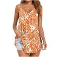 thumbnail image 1 of YUGYXL Womens Summer Dresses Spaghetti Strap Sleeveless Backless Cami Dress Boho Beach Hawaiian Tiered Ruffled Mini Sundress XL, 1 of 5