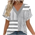 thumbnail image 1 of YUGYXL Womens Summer Tops Casual Short Sleeve Shirts Plus Size Oversized Trendy Boho Floral Graphic Tee Gray Tops L, 1 of 6