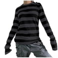 thumbnail image 1 of YUGYXL Womens Teen Girls Clothes Y2k Long Sleeve Baggy Shirt Graphic Tee Fall Vintage Streetwear T-Shirt Black M, 1 of 7
