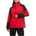 thumbnail image 1 of YUGYXL Womens Thick Jackets Winter Thermal 3-in-1 Hood Windbreaker Plus Size Heavy Weight Insulated Outerwear Casual Outdoor Windproof Coats Prime Deals Today 2025 Red,M, 1 of 5