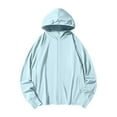 thumbnail image 1 of YUGYXL Womens UPF 50+ Sun Hoodie SPF UV Protection Shirts Lightweight Athletic Jacket Outdoor Hiking Fishing Summer Clothing Light Blue M, 1 of 3