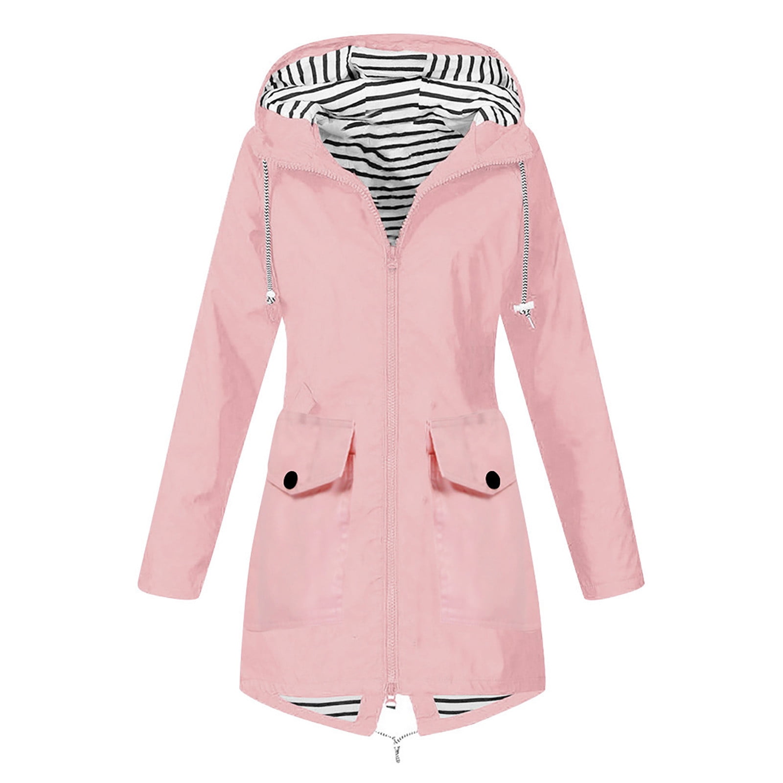 Women’s Waterproof, Windproof Jacket with Adjustable Cinched Waist