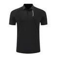 thumbnail image 1 of YUGYXL Workout Shirts for Men Short Sleeve Quick Dry Colorblock Golf Shirt Collared Gym Clothes Running Gear Activewear Black M, 1 of 5