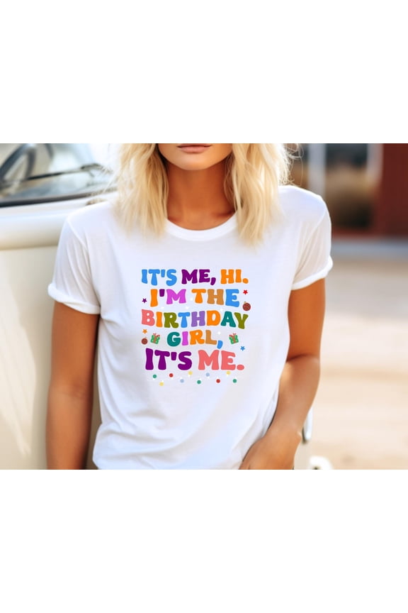 Birthday Girl Tee, Colorful Graphic, Girls Birthday Party