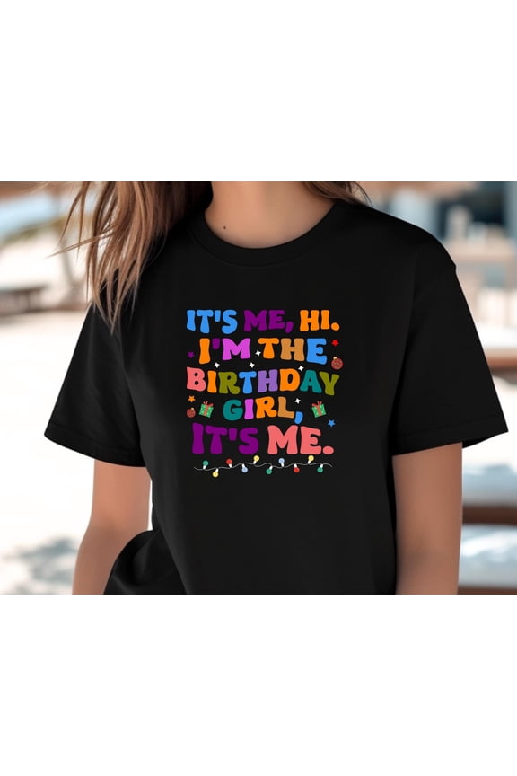 Birthday Girl Tee, Colorful Graphic, Girls Birthday Party.