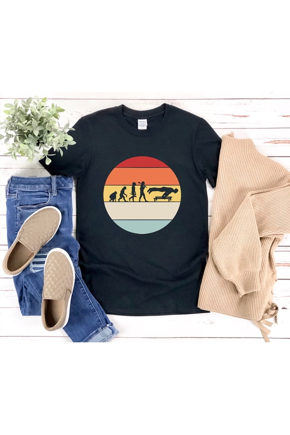 Calisthenics T-shirt, Retro Calisthenics Shirt, Calisthenics Evolution, Retro Fitness Shirt, Workout Shirts, Exercise Shirt