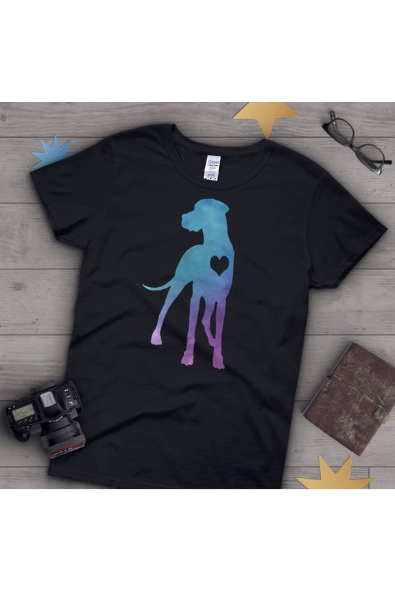 Great Dane Shirt, Women Men, Dog Lover Gift, Cute Great Dane Mom T-shirt, Great Dane Lover TShirt, Pet Graphic Tee, Tops, Blue, Navy, Purple