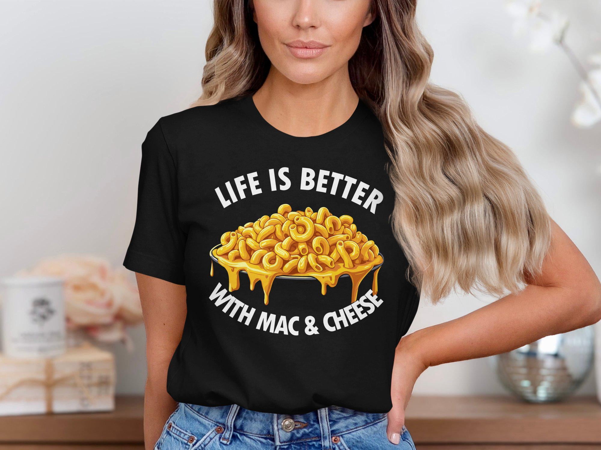 YUHAK Mac and Cheese Graphic Tee: Food Shirt - Walmart.com