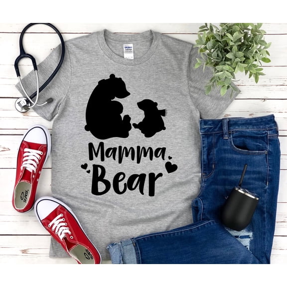 YUHAK Mamma Bear Shirt - Mama Bear - Mama Bear Gift - Mama Bear T-shirt - Mother Bear - Mama Bear Shirt