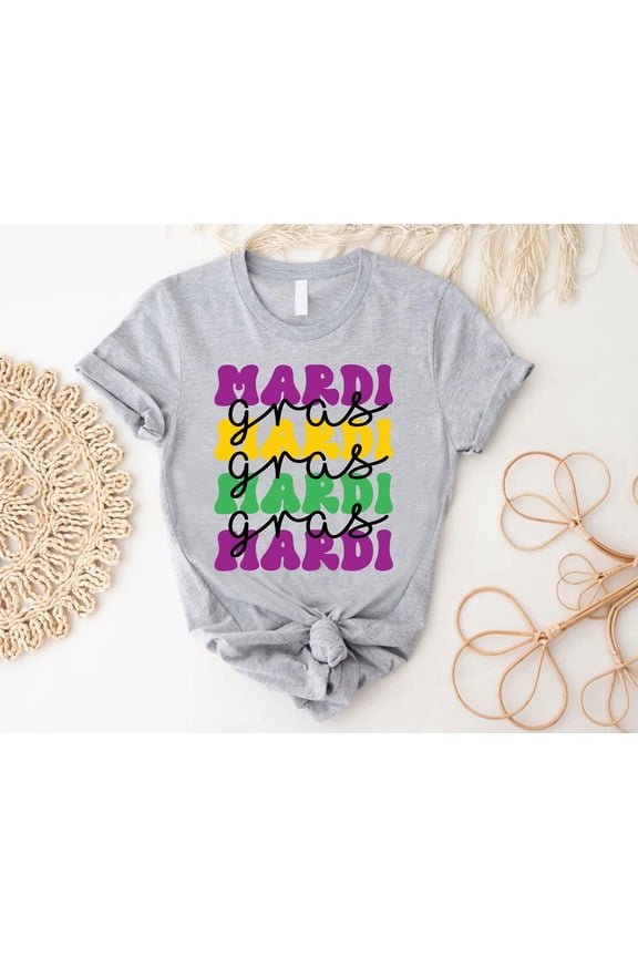 Mardi Gras T-shirt, Louisiana Shirt, Women's Mardi Gras Shirt, NOLA Shirt, Mardi Gras Outfit, Fat Tuesday Tee, Parade Shirt, Mardi Gras Gift