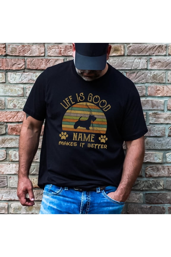 Personalized Scottish Terrier T-Shirt | Custom Dog Name Shirt | Scottish Terrier Gift for Dog Lovers | Scottish Terrier Sweatshirt and Mug