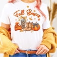 thumbnail image 1 of YUHAK Retro Fall T-Shirt, Fall Bow T-Shirt, Retro Fall Pumpkin Bow, Fall Shirt, Autumn Girly, Girl Autumn Tee, 1 of 4