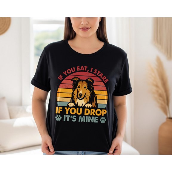 YUHAK Rough Collie Dog Shirt, If You Drop It’s Mine T-Shirt, Pet Lover Gift