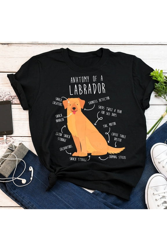 Yellow Labrador Retriever Shirt, Women, Men, Dog Lover Gift, Cute Yellow Lab Mom Dad T-shirt, Dog T-shirt, Pet Tee, Dog Anatomy Humor