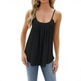 thumbnail image 1 of YUHAOTIN Backless Tank Top T Shirt Tank Tops Sleeveless U Neck Eyelet Embroidery Loose Fit Casual Summer Suspenders Hollow Vest Suspenders Cropped Tank Top with Built in Bra Lace, 1 of 9