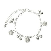 YUHAOTIN Bells Alloy Ball Ball Electroplating Thick Silver Bracelet Gifts for Holidays Couples Bracelets Initials Heart Couples Bracelets Black and Silver Friendship Bracelets for 3 People