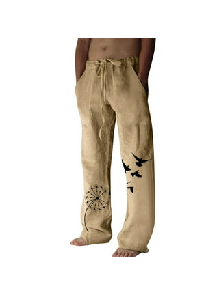 YUHAOTIN Sweatpants for Men with Pockets Sweat Kamo Fitness Sweatpants  Men's Cotton Linen Pants Japanese Pants Large Loose Casual Wide Leg Pants 