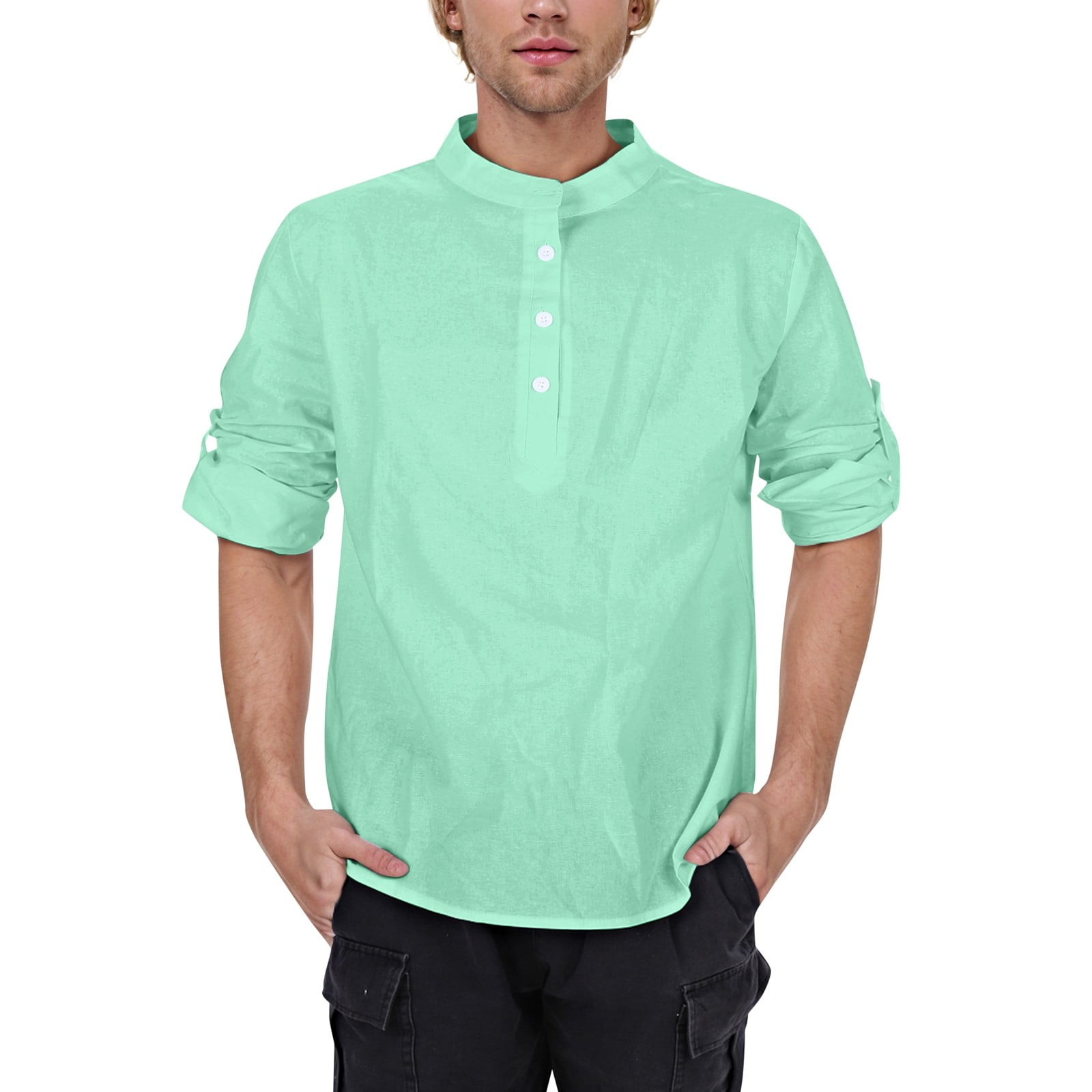Men's Big and Tall Shirts Black - Small Tab main image 0