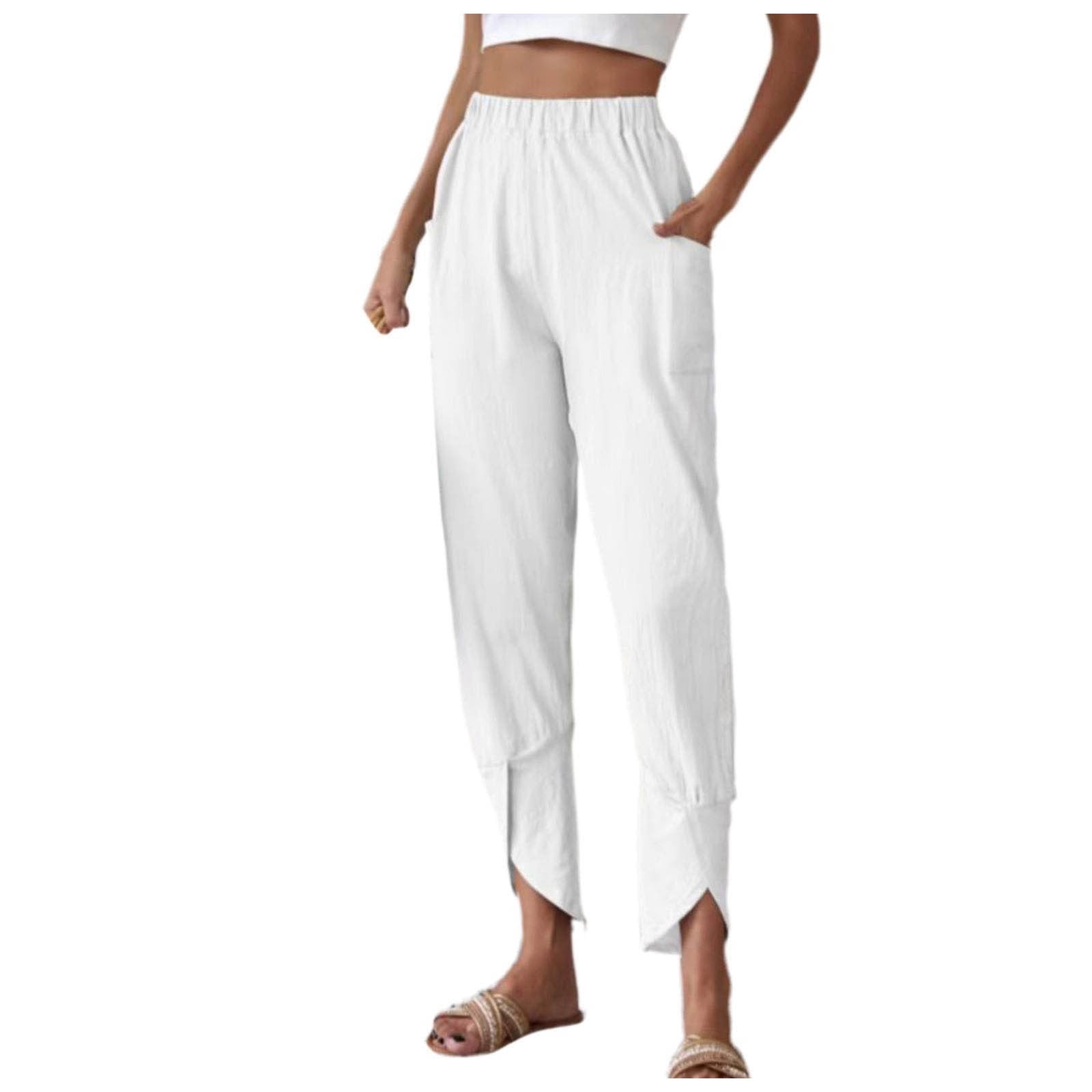 yuhaotin-business-casual-pants-for-women-petite-women-elastic-solid