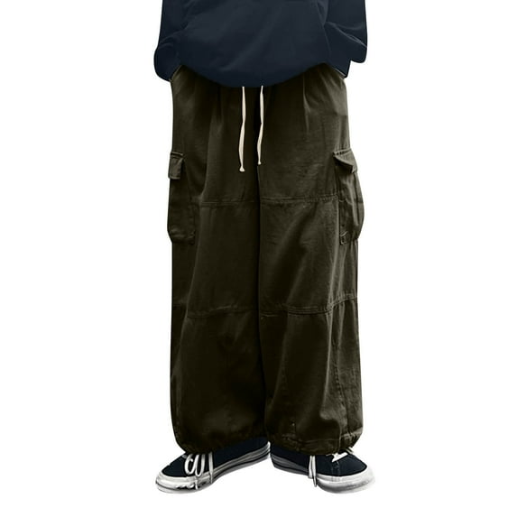 YUHAOTIN Cargo Pants for Men Relaxed Fit Casual Male Solid Color Multi Pocket Trousers Tether Loose Cargo Pants Black Cargo Pants Men Big and Tall Black Cargo Pants Men Slim Fit