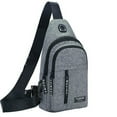 thumbnail image 1 of YUHAOTIN Crossbody Bag for Women Casual Canvas Vest Sheepskin and Cowhide Leather Vest Motorcycle Biker Canvas Bag with Usb Fanny Packs for Women Plus Size Travel Running Fanny Pack Water, 1 of 3