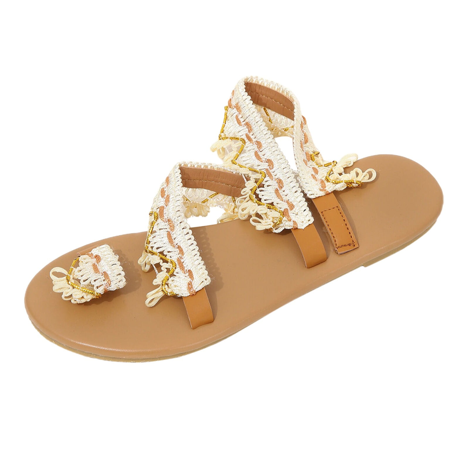 YUHAOTIN Female Cute Sandals for Wide Feet Women Women Shoes Fashion Flat Sandals Floral Slip on