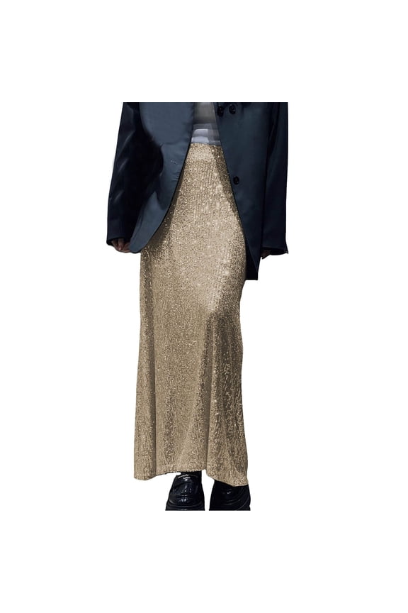 Female Maxi Skirts for Women Maternity Women's Long Skirt Party Sequins Summer Skirts Long for Women Mesh Skirt