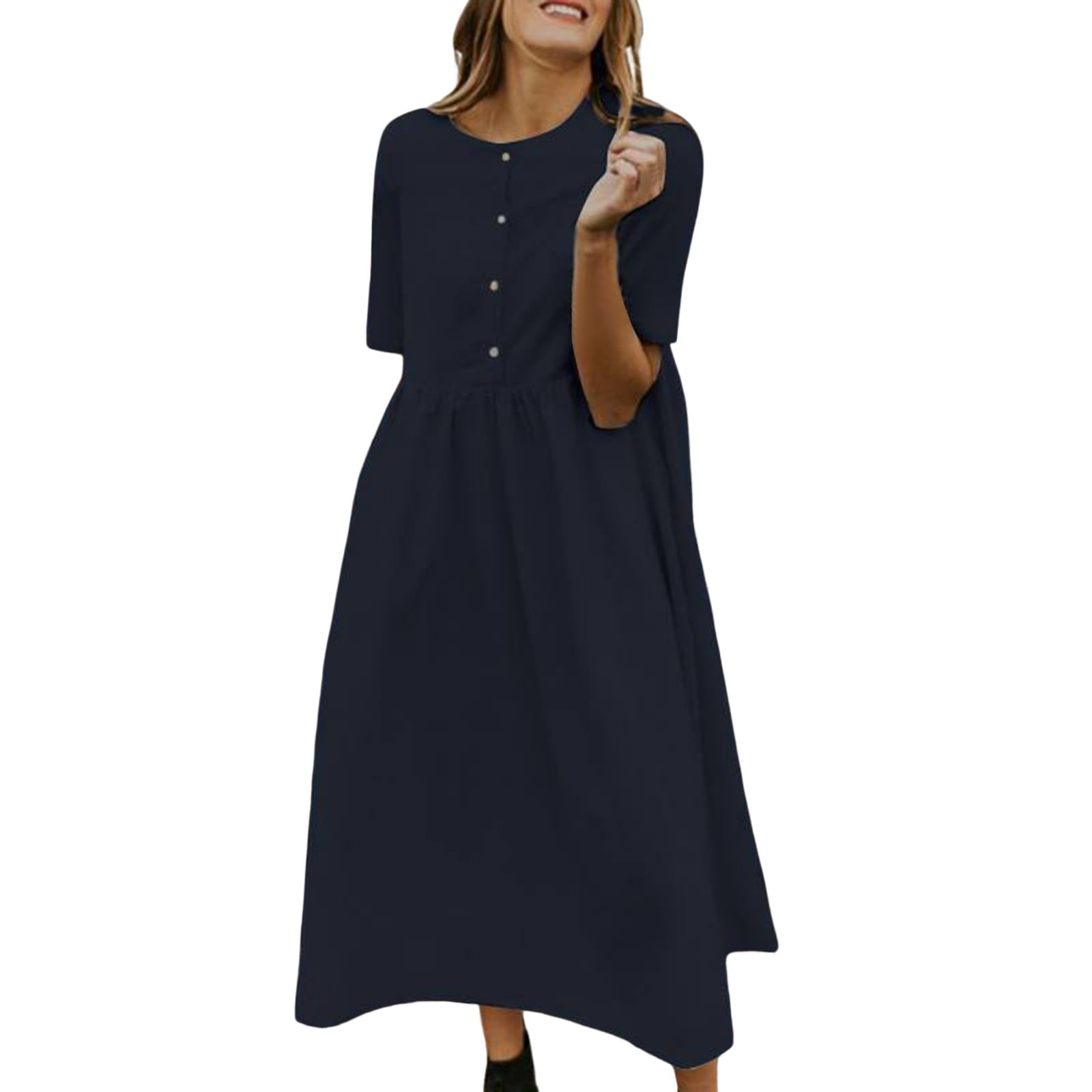 YUHAOTIN Female Spring Dresses for Women 2024 Plus Size Women Casual ...