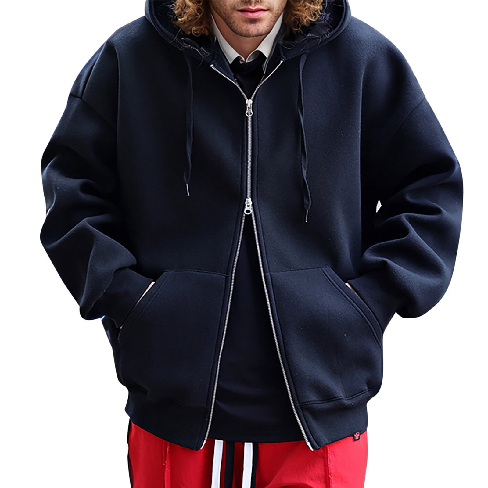 YUHAOTIN Full Zip Hoodies for Men Pullover Light Weight Oversized Hoodies Warmy Mens Autumn and