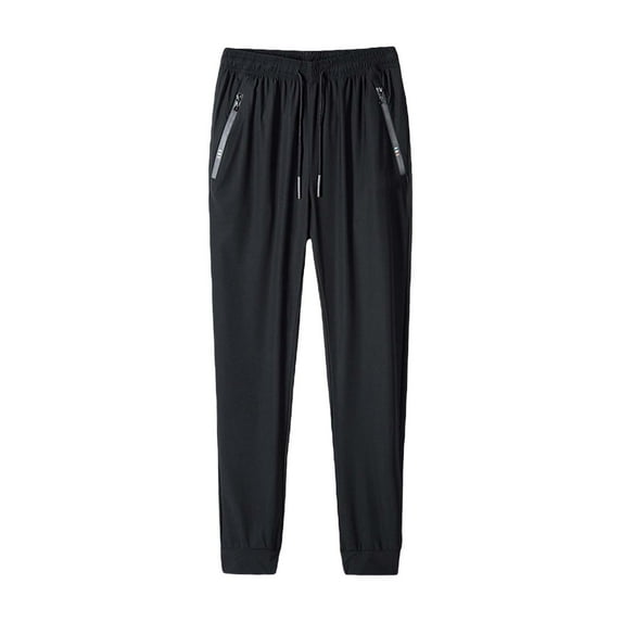 YUHAOTIN Jogger Pants Men Cotton Men and Women's Lightweight Joggers Pants Dry Running Hiking Pants Workout Track Pants with Zipper Pockets,Size XXL