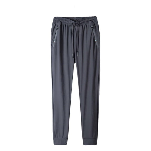 YUHAOTIN Jogger Pants Men Cotton Men and Women's Lightweight Joggers Pants Dry Running Hiking Pants Workout Track Pants with Zipper Pockets,Size XXXL
