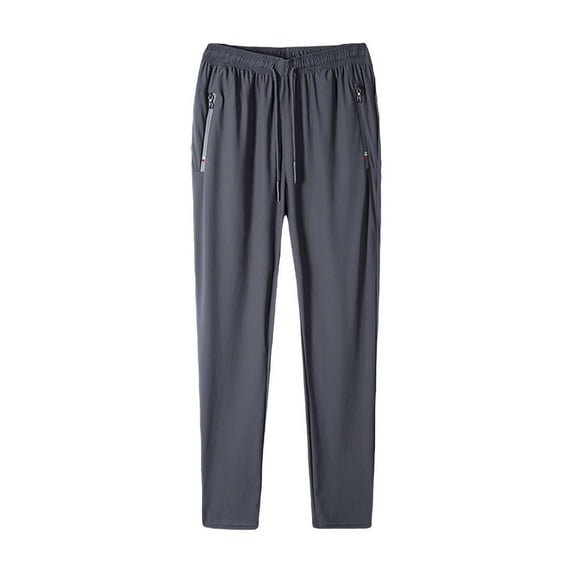 YUHAOTIN Jogger Pants Men Cotton Men and Women's Lightweight Joggers Pants Dry Running Hiking Pants Workout Track Pants with Zipper Pockets,Size XXXL