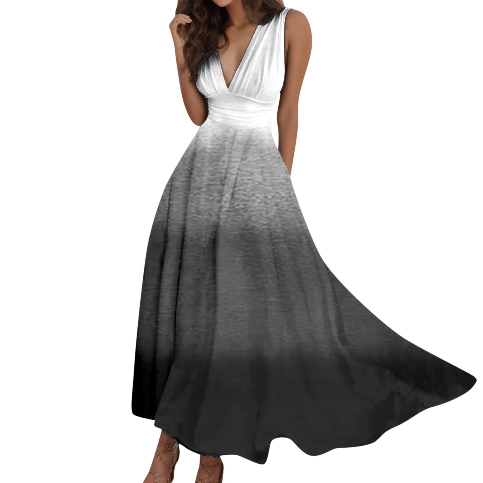 YUHAOTIN Linen Dresses for Women 2024 Casual Spring Comfortable Dresses ...