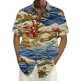 thumbnail image 1 of YUHAOTIN Male Mens Short Sleeve Dress Shirts Mens Shirt Casual Loose Short Sleeved Beach Shirt Mens Hawaii Shirts Short Sleeve Funny Men Short Sleeve Button Down, 1 of 4